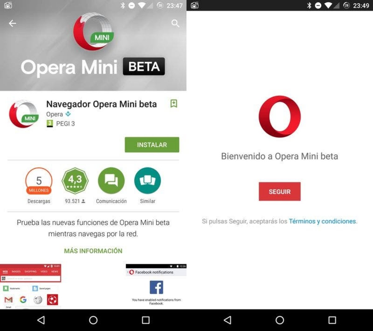 ¿Pagando por MB? Aprovecha la actualización a Opera Mini 7.0 en tu Android